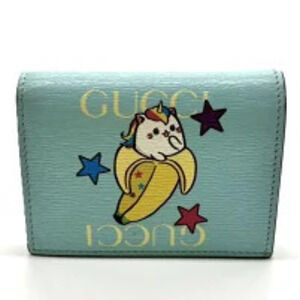 Gucci Bananya Compact Wallet Blue